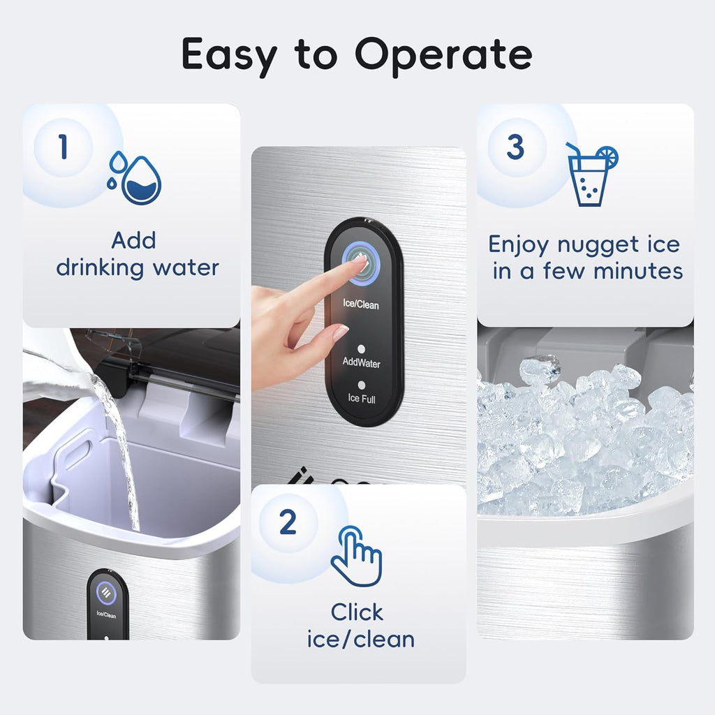 Nugget Ice Maker - 15 KG Ice Per Day
