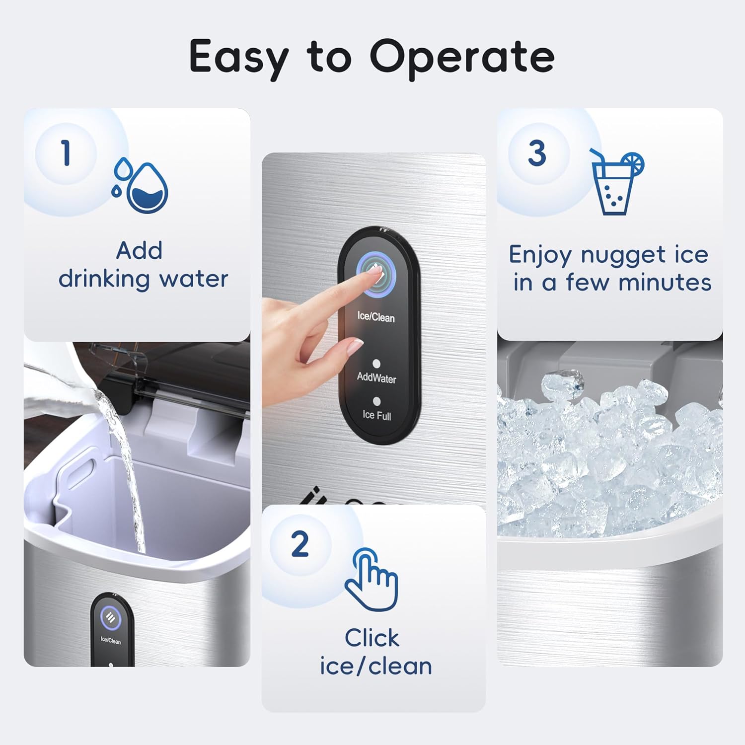 Nugget Ice Maker - 15 KG Ice Per Day